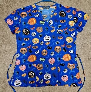 Serene Uniforms Womens Halloween Scrub Top